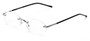Angle of The Clinton Hill in Silver, Women's and Men's Oval Reading Glasses