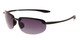 Angle of The Jack Bifocal Reading Sunglasses in Black with Smoke, Women's and Men's Sport & Wrap-Around Reading Sunglasses