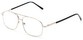 Angle of The Thorton in Silver, Women's and Men's Aviator Reading Glasses