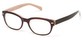 Angle of The Lincoln Park in Brown/Tan, Women's and Men's Retro Square Reading Glasses