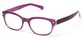 Angle of The Lincoln Park in Purple, Women's and Men's Retro Square Reading Glasses