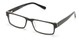 Angle of The Holland in Black, Women's and Men's Rectangle Reading Glasses