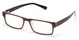 Angle of The Holland in Brown, Women's and Men's Rectangle Reading Glasses