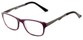 Angle of The Candice Aluminum Reader in Purple/Grey, Women's and Men's Cat Eye Reading Glasses