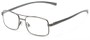 Angle of The Lennie Aluminum Reader in Grey, Men's Aviator Reading Glasses