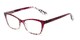 Angle of The Zelda in Red/Brown Leopard, Women's Cat Eye Reading Glasses