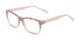 Angle of The Zinnia Customizable Reader in Pink/Black Stripes, Women's Cat Eye Reading Glasses