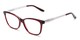 Angle of The Astor Signature Reader in Red/Clear, Women's Cat Eye Reading Glasses