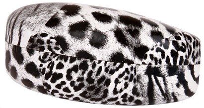 Angle of Extra Large Animal Print Case #687 in Black/White Animal Print, Women's and Men's  