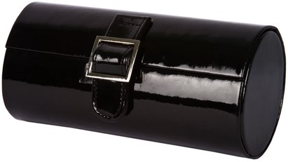 Angle of Medium Patent Buckle Case  in Black, Women's and Men's  