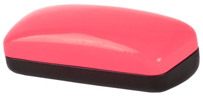 Angle of Large Colorblock Case in Pink/Black, Women's and Men's  Hard Cases