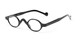 Angle of The Basil in Black, Women's and Men's Oval Reading Glasses