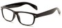 Angle of The Beckman in Black, Women's and Men's Retro Square Reading Glasses