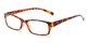Angle of The Bowman in Brown Tortoise, Women's and Men's Rectangle Reading Glasses