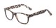 Angle of The Butch Customizable Reader in Matte Tortoise, Women's and Men's Retro Square Reading Glasses