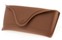 Angle of Classic Faux Leather Glasses Case in Brown, Women's and Men's  Soft Cases / Pouches