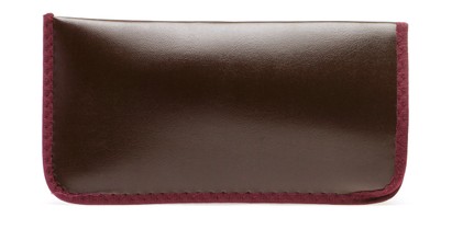 Angle of Large Reading Glasses Pouch in Dark Brown, Women's and Men's  Soft Cases / Pouches