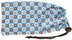 Angle of Printed Glasses Pouch #255 in Blue Bubble Dot Print, Women's and Men's  