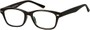 Angle of The Heritage Dual Power Computer Reader in Black, Women's and Men's Retro Square Reading Glasses