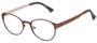 Angle of The Canterbury Customizable Reader in Brown, Women's and Men's Round Reading Glasses