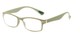 Angle of The Carnation Flexible Reader in Green, Women's and Men's Rectangle Reading Glasses