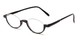 Angle of The Clover in Black, Women's and Men's Round Reading Glasses