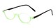 Angle of The Clover in Lime Green/Black, Women's and Men's Round Reading Glasses
