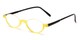 Angle of The Clover in Yellow/Black, Women's and Men's Round Reading Glasses