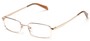 Angle of The Cumberland Customizable Reader in Gold, Women's and Men's Rectangle Reading Glasses