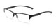 Angle of The Oswald in Black/Grey, Men's Rectangle Reading Glasses