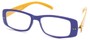 Angle of The Rio Flexible Reader in Purple and Yellow Zebra, Women's and Men's  