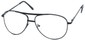 Angle of The Walter Bifocal in Black, Women's and Men's Aviator Reading Glasses