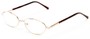 Angle of The Arlington in Gold, Women's and Men's Oval Reading Glasses