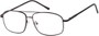 Angle of The Thorton in Black, Women's and Men's Aviator Reading Glasses