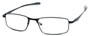 Angle of The Fairfax in Black, Women's and Men's Rectangle Reading Glasses