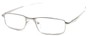 Angle of The Fairfax in Silver/White, Women's and Men's Rectangle Reading Glasses