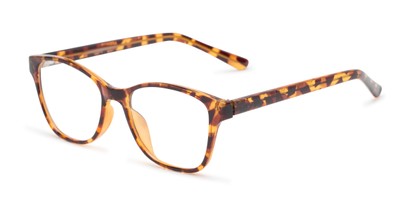 Angle of The Esme Customizable Reader in Brown Tortoise, Women's Cat Eye Reading Glasses