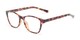 Angle of The Esme Customizable Reader in Pink Tortoise, Women's Cat Eye Reading Glasses