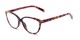 Angle of The Dorothy in Purple Marble, Women's Cat Eye Reading Glasses