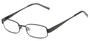 Angle of The Downey Customizable Reader in Matte Black, Women's and Men's Rectangle Reading Glasses