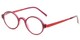 Angle of The Elton in Red/Purple, Women's and Men's Round Reading Glasses