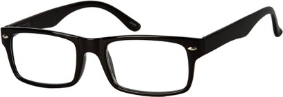 Angle of The Landon in Black, Women's and Men's Retro Square Reading Glasses