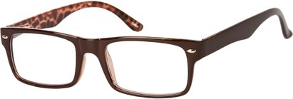 Angle of The Landon in Brown/Tortoise, Women's and Men's Retro Square Reading Glasses