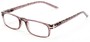 Angle of The Geneva in Grey, Women's and Men's Rectangle Reading Glasses