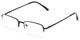 Angle of The Meade in Black, Women's and Men's Rectangle Reading Glasses