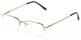 Angle of The Meade in Gold, Women's and Men's Rectangle Reading Glasses