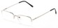 Angle of The Meade in Silver, Women's and Men's Rectangle Reading Glasses