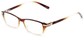 Angle of The Ingrid in Brown/Clear Fade, Women's Cat Eye Reading Glasses