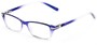 Angle of The Ingrid in Purple/Clear Fade, Women's Cat Eye Reading Glasses