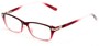 Angle of The Ingrid in Red/Clear Fade, Women's Cat Eye Reading Glasses